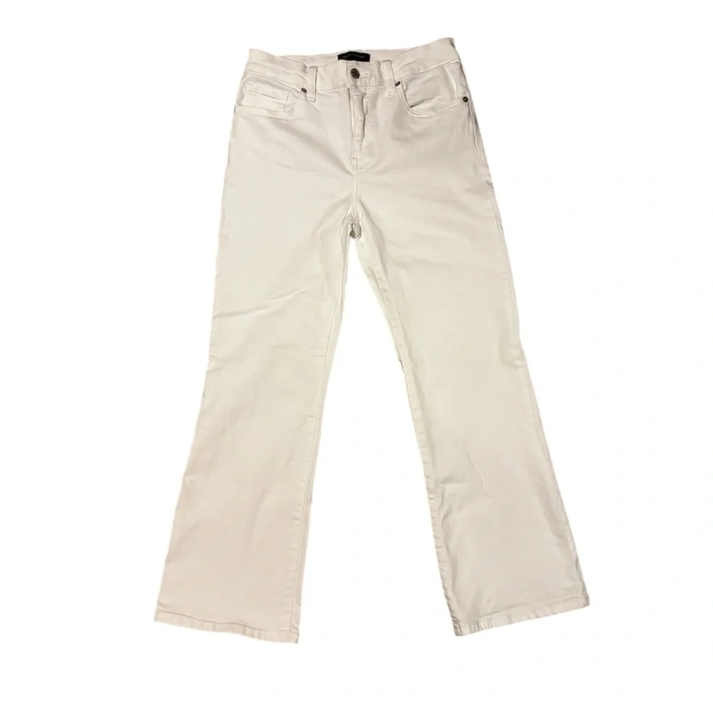 Cropped White Bootcut Jeans Banana Republic Sz 27 - Picture 2 of 9
